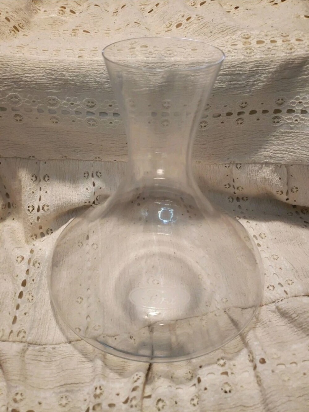 Ford Etched Clear Glass Decor Wide Bottom Collectible Man Cave Unique Gift